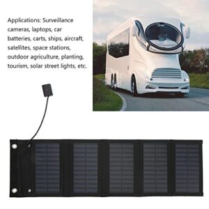 Folding Solar Panel, 25W Solar Panel Folding Pack IP65 Waterproof Anti Oxidation with USB Cable for Surveillance Cameras Laptops