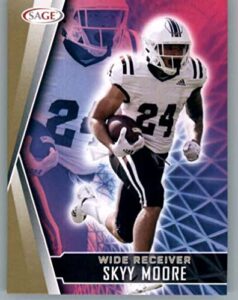 2022 sage high series gold #111 skyy moore western michigan rc rookie football trading card