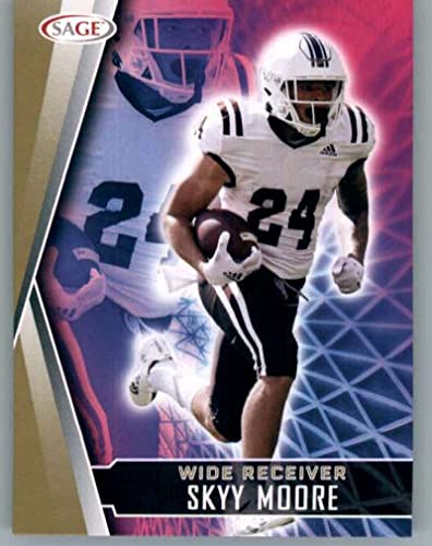 2022 Sage High Series Gold #111 Skyy Moore Western Michigan RC Rookie Football Trading Card