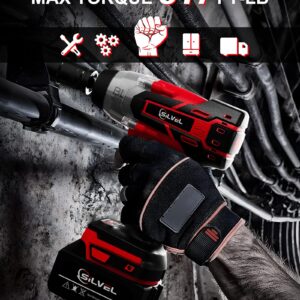 SILVEL 21V Cordless Impact Wrench 1/2 inch, 517 Ft-lbs (700N.m) Max Torque, Brushless Impact Driver with 1.5Ah Li-ion Battery, 6 Sockets, Power Impact Gun