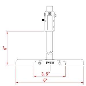 SWISEE Extended Measuring Claw Digital Depth Caliper Long Jaw Caliper ​Measuring Tool,Depth Gage Accuracy:0.0005"/ 0.01mm, Jaw Detachable(4"/100mm)