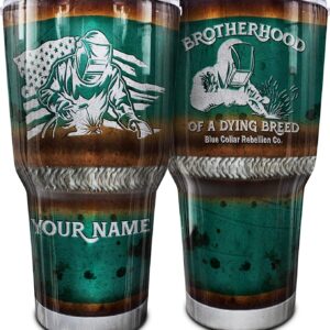 N NAMESISS All Over Printed Tumbler, Personalized Tumbler, Welder Brotherhood Of Dying Breed Normal Tumbler 30oz, Welder Tumbler, Gift for Father, Gift for Him, Welder Father's Day, Welder Tumbler