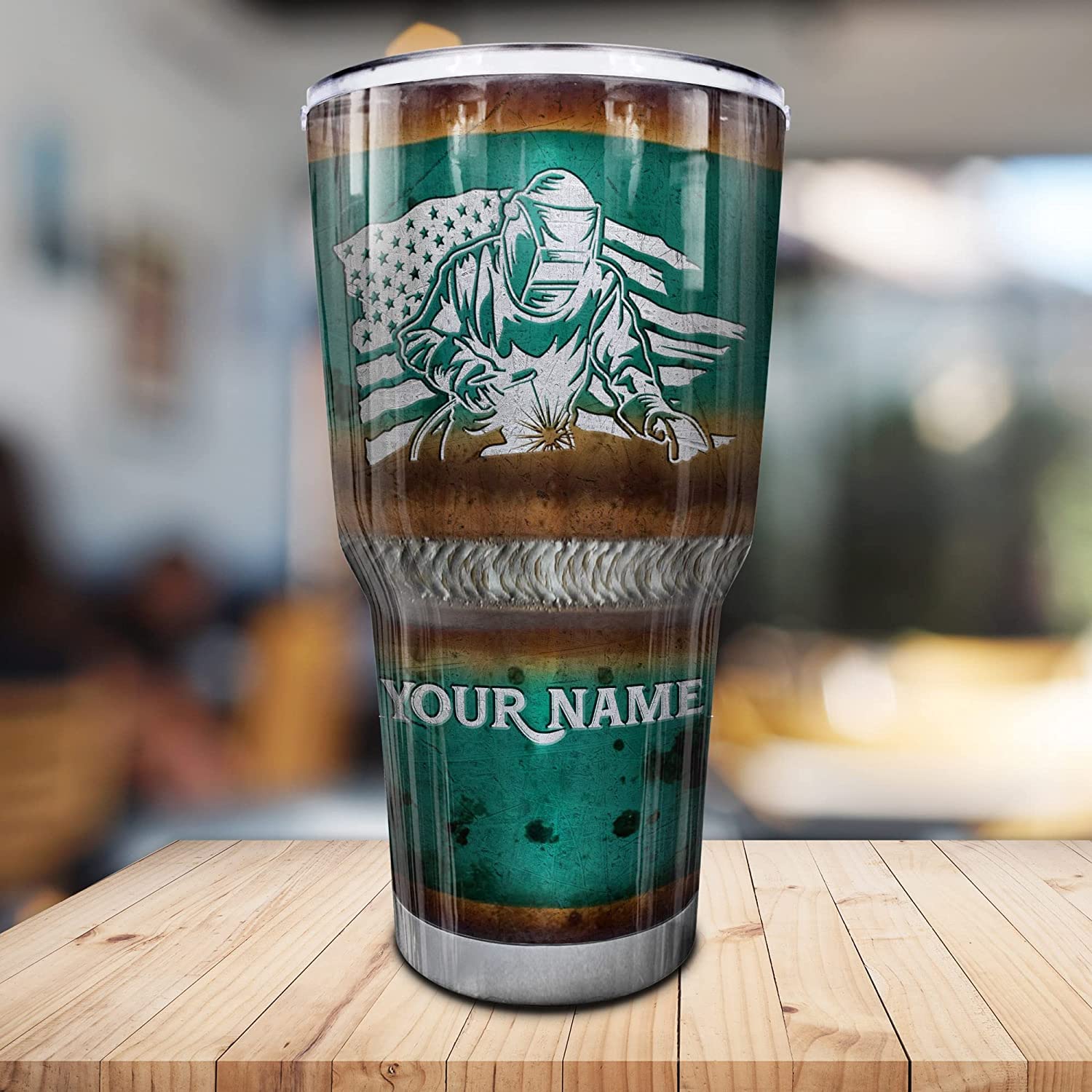 N NAMESISS All Over Printed Tumbler, Personalized Tumbler, Welder Brotherhood Of Dying Breed Normal Tumbler 30oz, Welder Tumbler, Gift for Father, Gift for Him, Welder Father's Day, Welder Tumbler