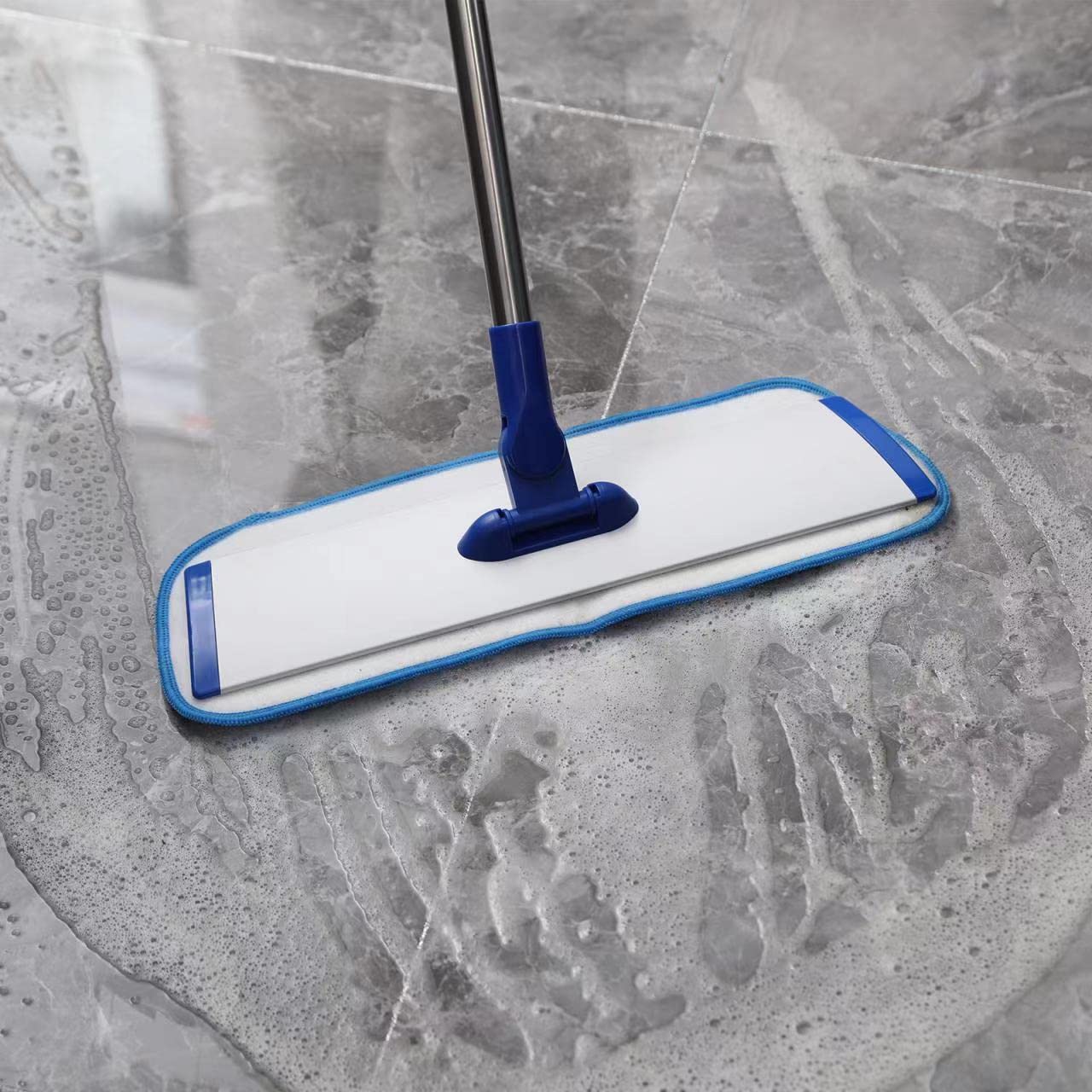 18" Professional Microfiber Mop Floor Cleaning mop, Flat Mop with Stainless Steel Handle,4 Reusable Washable Mop Pads and mop Pads Brush,Microfiber Mop for Hardwood, Laminate, Tile Floor Cleaning