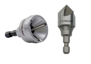 conquer tools 2pcs deburring chamfer tool set, deburring external drill bit, countersink drill bit for fit 1/8"-3/4"(3mm-19mm)