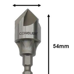 CONQUER Tools 2PCS Deburring Chamfer Tool Set, Deburring External Drill Bit, Countersink Drill Bit for Fit 1/8"-3/4"(3mm-19mm)