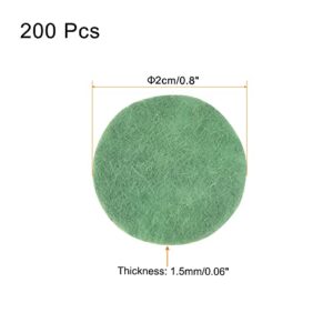 PATIKIL 2cm Plant Pot Hole Pad, 200 Pack Round Mini Non-Woven Flower Bonsai Bottom Soil Mat, Green