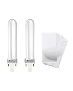 2 pack 9w 21050 replacement bulbs & 12 pack refills glue cards compatible with dynatrap dt3009 dt3019 dt3039 indoor insect mosquito trap