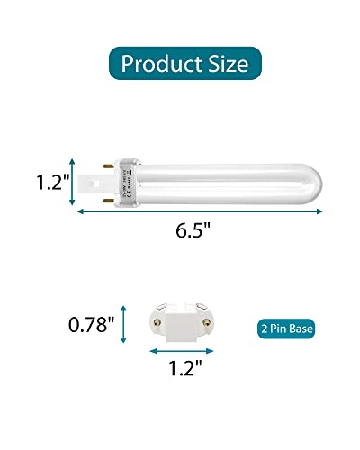 2 Pack 9W 21050 Replacement Bulbs & 12 Pack Refills Glue Cards Compatible with DynaTrap DT3009 DT3019 DT3039 Indoor Insect Mosquito Trap