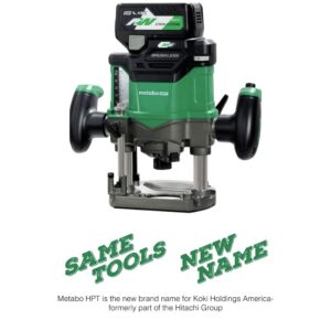 Metabo HPT 36V MultiVolt™ Cordless Plunge Router | Tool Only - No Battery | Includes 1/2-Inch and 1/4-Inch Collets | Variable Speed | Optional AC Adapter | M3612DAQ4