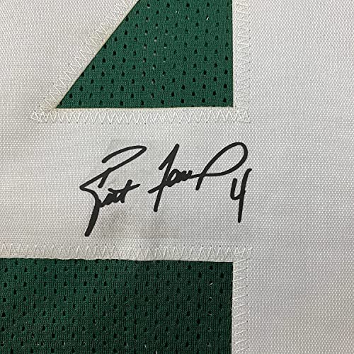 Framed Facsimile Autographed Brett Favre 33x42 Green Bay Green Reprint Laser Auto Football Jersey Size Men's XL