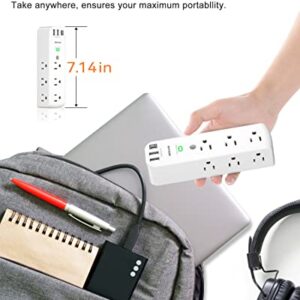 Outlet Extender, Multi Plug Outlet, 9AC Surge Protector with 3 USB Ports(1 USB C Outlet), Wall Plug Expander, USB Wall Charger Outlet Splitter, Compact for Travel, Home, Dorm Room, and Office…