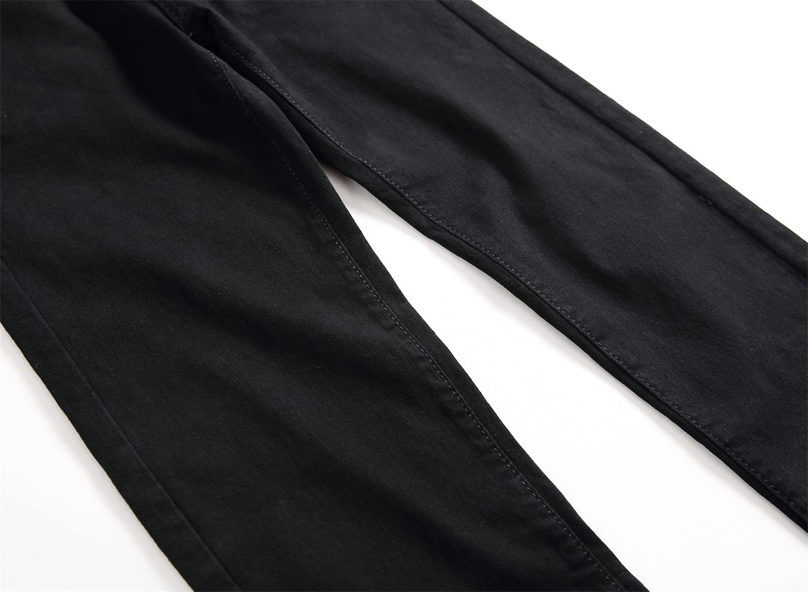 Men's Slim Fit Skinny Stretch Jeans Vintage Distressed Comfy Denim Pants Washed Straight Leg Comfy Jean Trousers (Black,32)