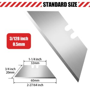 DIYSELF 2Pack Utility Knife Box Cutter Retractable and 50Pack Utility Knife Blades Box Cutter Blades
