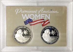 2022 s clad and silver proof american women quarter wilma mankiller quarter choice uncirculated us mint 2 coin set in snap case