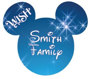 mouse ears wish design pixie dust cruise door magnet decoration personalized customized for your stateroom door.