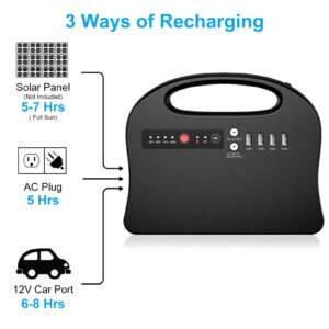 EnginStar Solar Generator 100W 120Wh, 40W Solar Panel, 32,000mAh Portable Power Bank with AC Outlet for Outdoors Camping Emergency Use