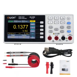 owon xdm1041 usb/rs232 digital multimeter 55000 counts high accuracy universal desktop temperature multimeters meter with 3.7inch lcd screen