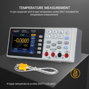 OWON XDM1041 USB/RS232 Digital Multimeter 55000 Counts High Accuracy Universal Desktop Temperature Multimeters Meter with 3.7Inch LCD Screen