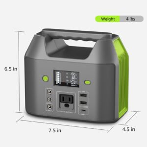 Enginstar 150W Small Solar Generator with 60W Solar Panel, 6 Outputs 42000mAh Portable Charger Power Bank for Outdoor Home Emergency