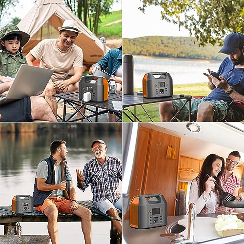 EnginStar 150W Small Solar Generator with 60W Solar Panel, 6 Outputs 42000mAh Portable Charger Power Bank for Outdoor Home Emergency