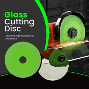 QWERF Cutting Disc, 4inch Ultra Thin Diamond Saw Blade Wheel for Angle Grinder Tiles Marble QWERF Cutting Processing (5 Pcs) Green,Jade