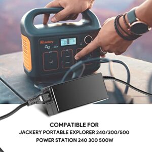 for Jackery 500 Charger,KFD 24V 90W AC Adapter for Jackery Portable Power Station Explorer 160 240 300 500 E160 E240 E300 E500 Solar Generator 167Wh 240Wh 293Wh 518Wh Lithium Battery Power Supply Cord