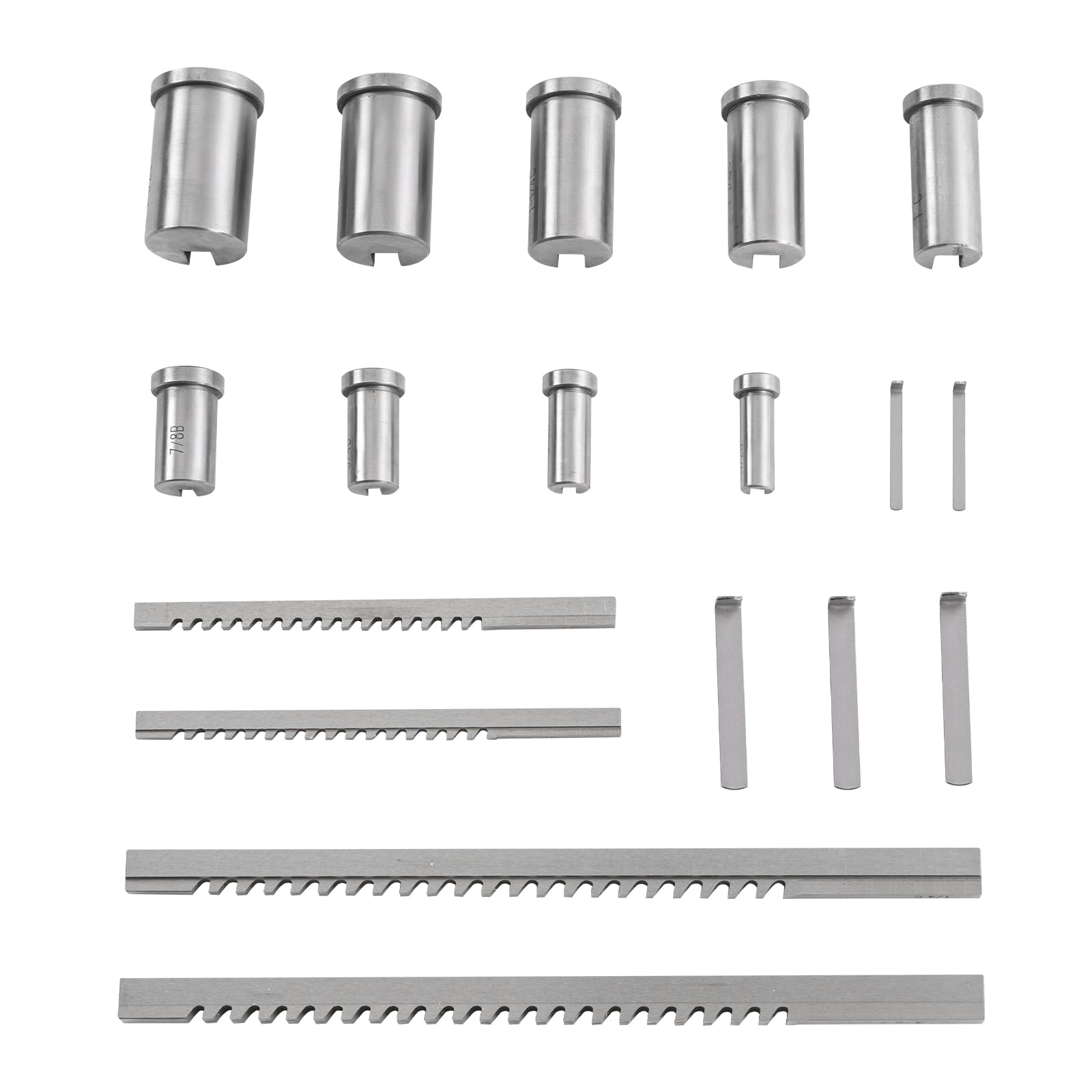 Keyway Broach Kit 18pcs Inch Size Keyway Broach Cutter Broaching Cutter Cutting Tool Metalworking High Speed Steel Material in Fitted Box (US Stock)