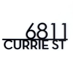 custom house number 304 stainless steel for outside, address sign plaque, modern house number (18")