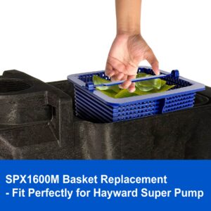 Porscan SPX1600M Skimmer Basket Fit for Hayward Super Pump - Replacement Strainer Pump Basket Compatible with Hayward SP2607X10 SP2615X20XE SP1615X20 Inground Pool Pump, Filter Basket Replaces SP1600M