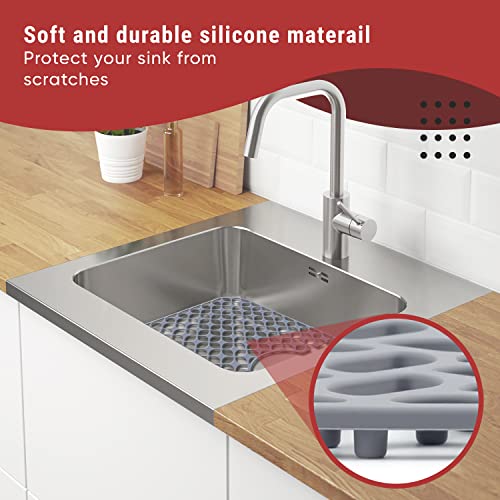 Kitchen Sink Mats 13.58" x 11.6" - Sink Protectors for Kitchen Sink - Sink Mats for Bottom of Kitchen Sink - Sink Mats and Protectors - Kitchen Sink Protector