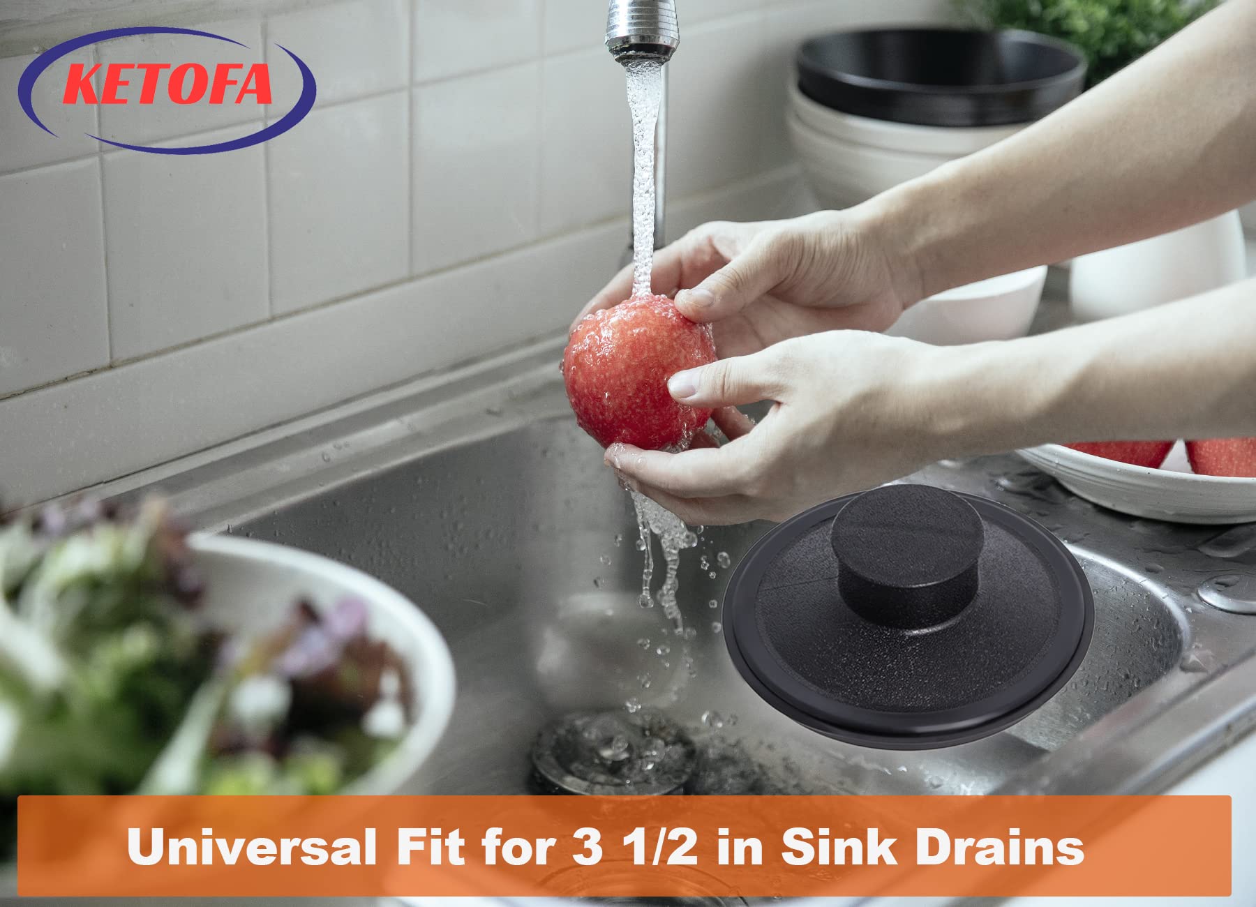 Sink Stopper for InSink-Erator STP-PL Garbage Disposal, Exact Replacement Stopper Drain Compatible with Standard 3-1/2" Drains, Sink Drain Stopper for Kohler, Waste King, Whirlpool