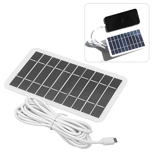 Solar Panel Charger,2W USB Mini Solar Panel, 5V Polysilicon Low Power Electrical Appliances Solar Charger with 9.8 Foot USB Cable, for Mobile Phone, Water Pumps, Street Lights etc, 2W USB Mini S