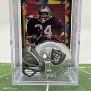 CHROME L.A. Raiders NFL Helmet Shadowbox w/Bo Jackson card