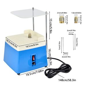 TIEXITOR Stained Glass Grinder with Acrylic Baffle, Portable Glass Art Grinding Machine with 5/8" & 1" Grinder Bits 4200RPM Stain Glass DIY Tool