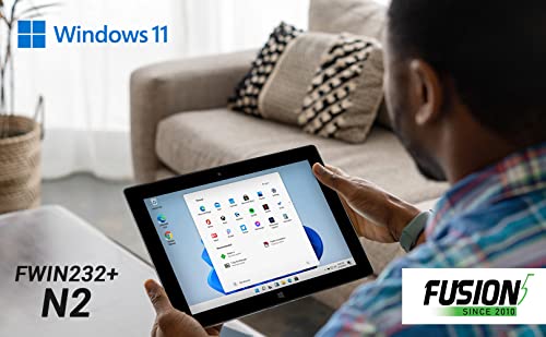 Fusion5 10" Windows 11 FWIN232 Plus N4020 Intel Quad-Core Ultra Slim Windows Tablet PC - 4GB RAM, USB 3.0, Micro HDMI, IPS HD Display, 5MP and 2MP Cameras, Bluetooth (64GB)