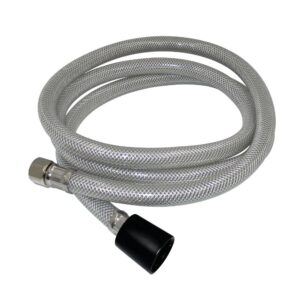 kingston brass ksslspr0k nyloom 60" kitchen faucet spray hose, silver gray/matte black