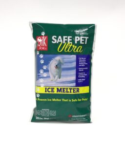 qik joe safe pet ultra instant snow and ice melt for sidewalks, driveways, steps, and parking lots, deicer for concrete, asphalt, wood, and other surfaces, effective to -5 degrees (20 lbs.)