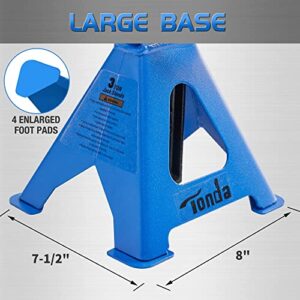 TONDA Jack Stands, 3 Ton 6,000 lb, Heavy Duty Steel Car Lifting Stand for Sedan SUV, Blue, 1 Pair