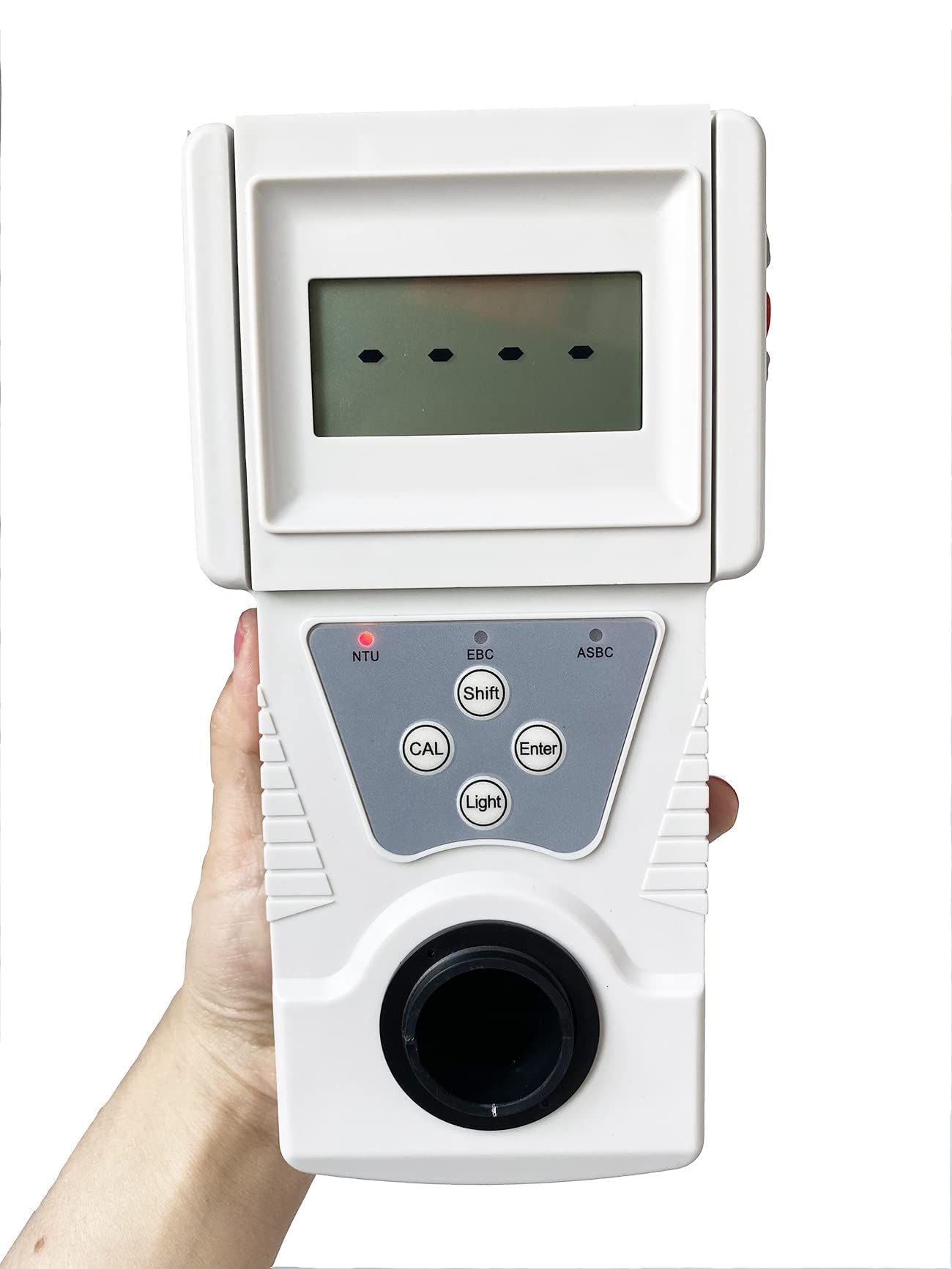 HFBTE Industrial Sewage Turbidimeter Turbidity Meter Lab Turbidity Meters Sewage Tap Water Quality Detector with Large Measuring Range 0 to 400 NTU 400 to 1000 NTU Resolution 0.1 NTU LCD Display