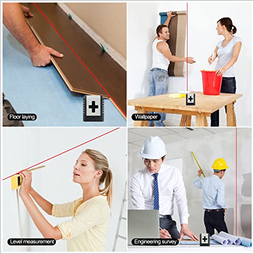 Laser Level, XRCLIF 50ft Self Leveling Laser Level with Vertical and Horizontal Line, Red Beam Cross Line Laser for Construction Picture Hanging Wall Painting Floor Tile - Magnetic Base Included