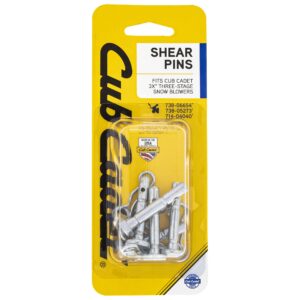cub cadet 490-241-c062 shear pin set kit 3x 24-34" max pro trac snow throwers