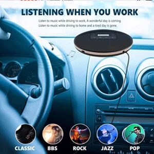 ZLDGYG Bluetooth Portable CD Player LCD Display Anti-Skip Shockproof Car Stereo AUX MP3 Player Replacement for Earphone CD Playe