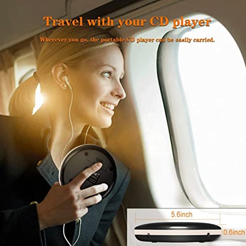 ZLDGYG Bluetooth Portable CD Player LCD Display Anti-Skip Shockproof Car Stereo AUX MP3 Player Replacement for Earphone CD Playe