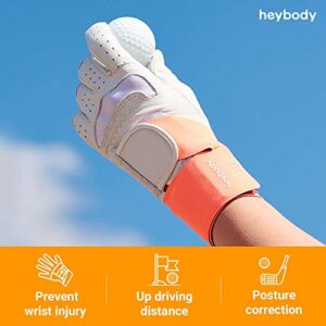 heybody Slim Air Golf Wrist Support Strap (Gray) | Golf Wrist Brace for Carpal Tunnel | Golf Training Equipment | Wrist Pain Relief Injury Prevention | Comfortable Fit Elastic Material