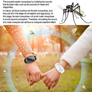 Mosquito Repellent Bracelet Outdoor, Ultrasonic Insect Wristband Watch USB Charging Portable Repeller Electronic Bracelet Highly Effective Anti Mosquito Baby Kids Adults