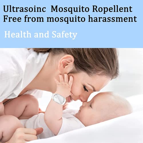 Mosquito Repellent Bracelet Outdoor, Ultrasonic Insect Wristband Watch USB Charging Portable Repeller Electronic Bracelet Highly Effective Anti Mosquito Baby Kids Adults