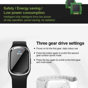 Mosquito Repellent Bracelet Outdoor, Ultrasonic Insect Wristband Watch USB Charging Portable Repeller Electronic Bracelet Highly Effective Anti Mosquito Baby Kids Adults