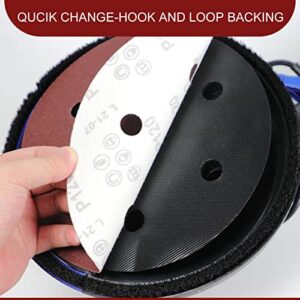 Awutzut 9 Inch 6 Hole Sanding Discs 240 Grit Hook and Loop for Drywall Sander 15PCS