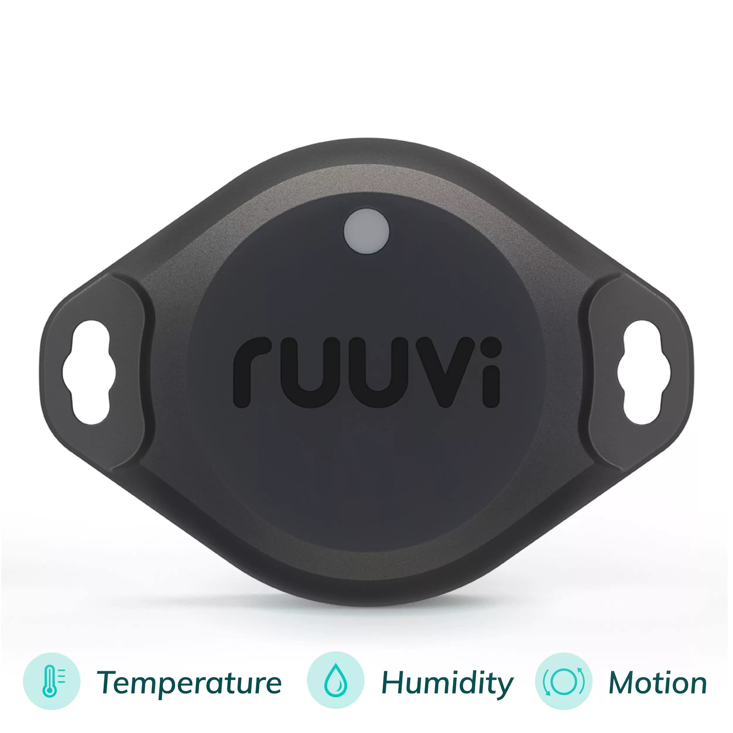 RuuviTag Pro 3in1 Wireless Bluetooth Temperature (°C/°F), Air Humidity and Motion Sensor. Alerts & History. Free Android/iOS apps. Integrates with Victron, Homey, and Home Assistant. Made in Europe.
